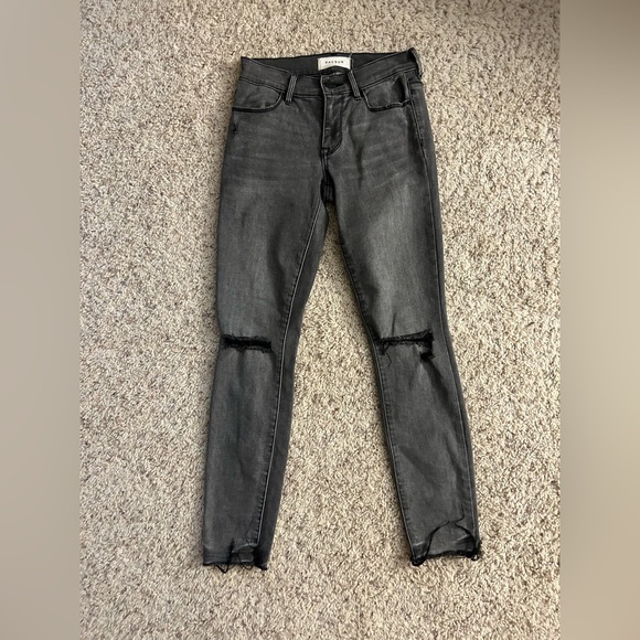 PacSun Ankle Jeggings - Light Black Distrusted- Super Stretch - Size: 23: EUC - Picture 1 of 8